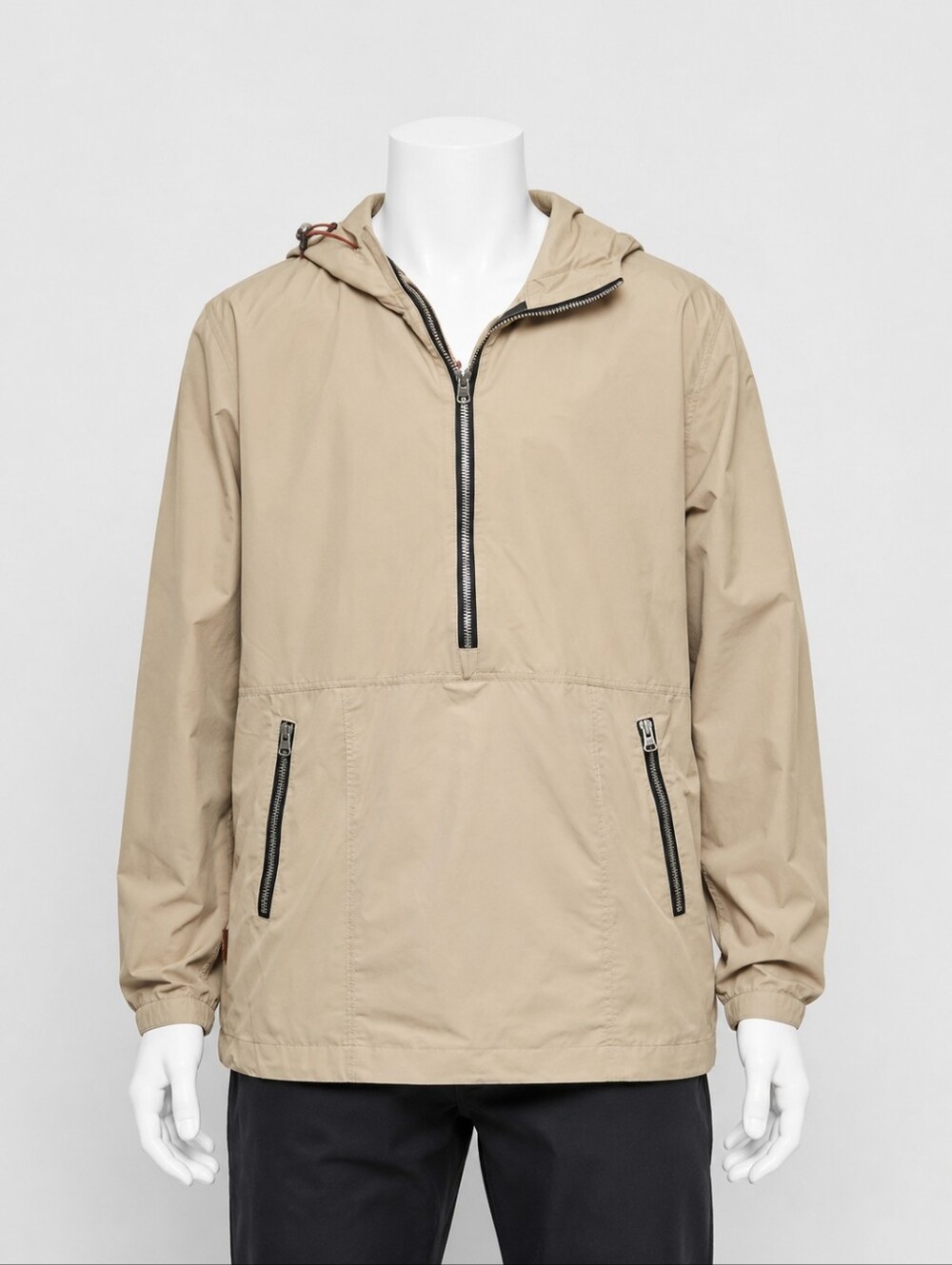 BUTTER | Windbreaker / Anorak Pullover Hooded Jacket in Tan ~ Size Medium